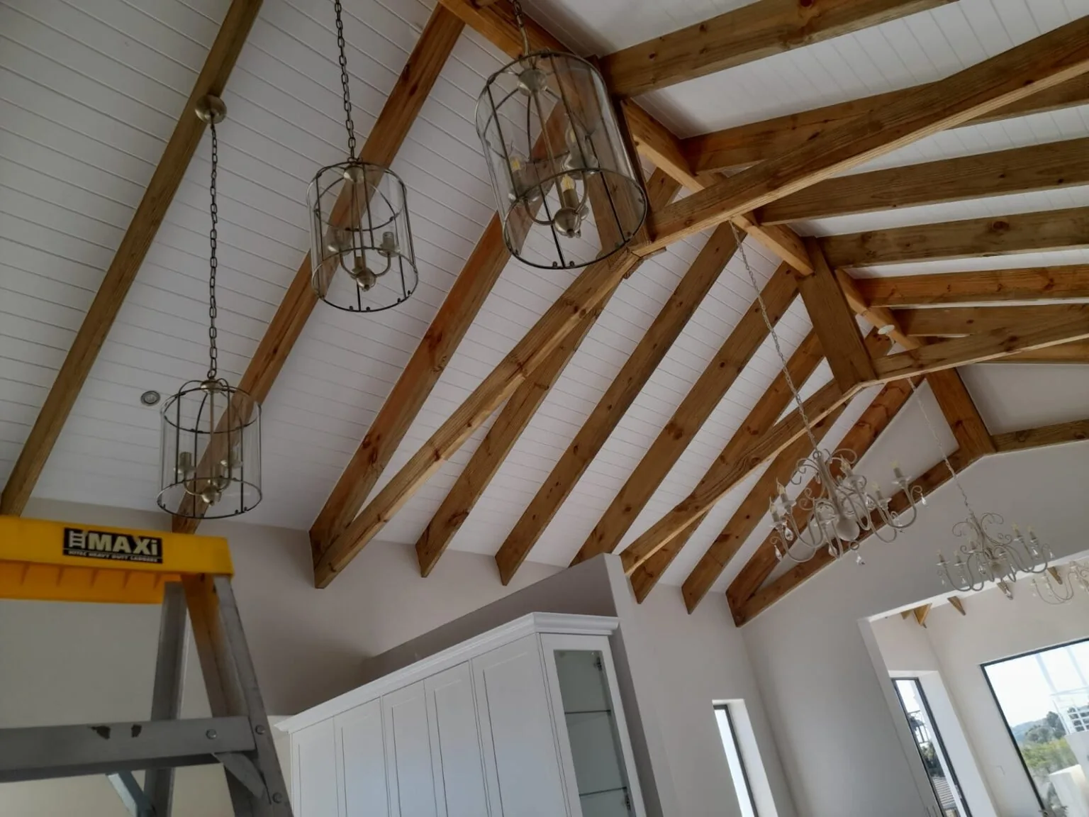 Ceiling electrical wiring for lighting