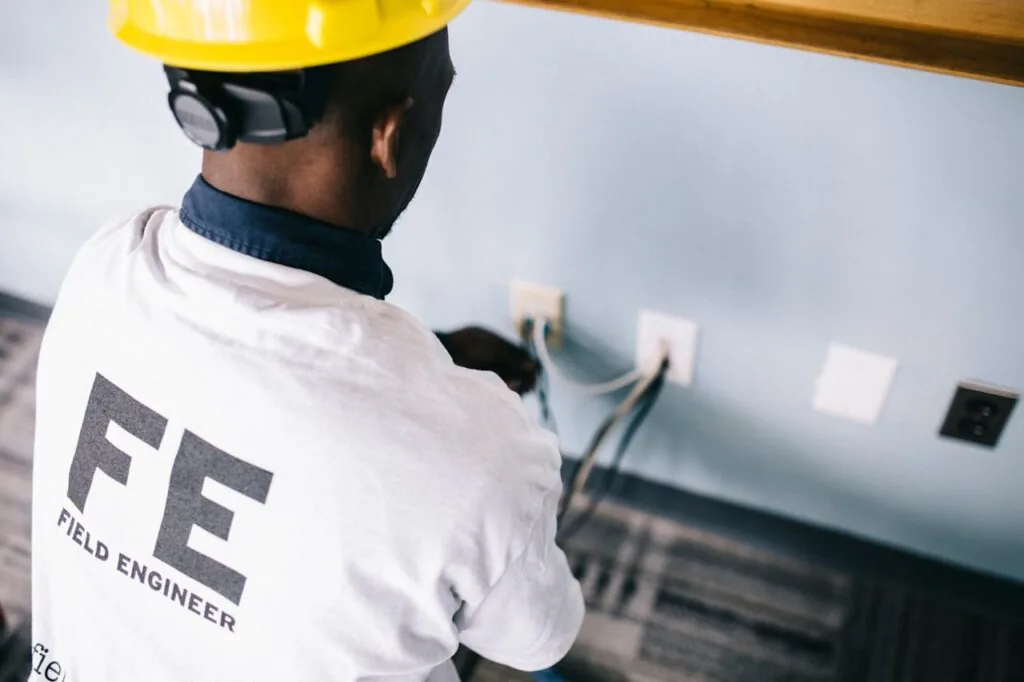 BITO ELECTRICAL electrician working on an installation